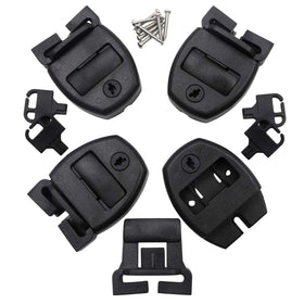 Huouo center-release hot tub lock close-up secures covers against wind.