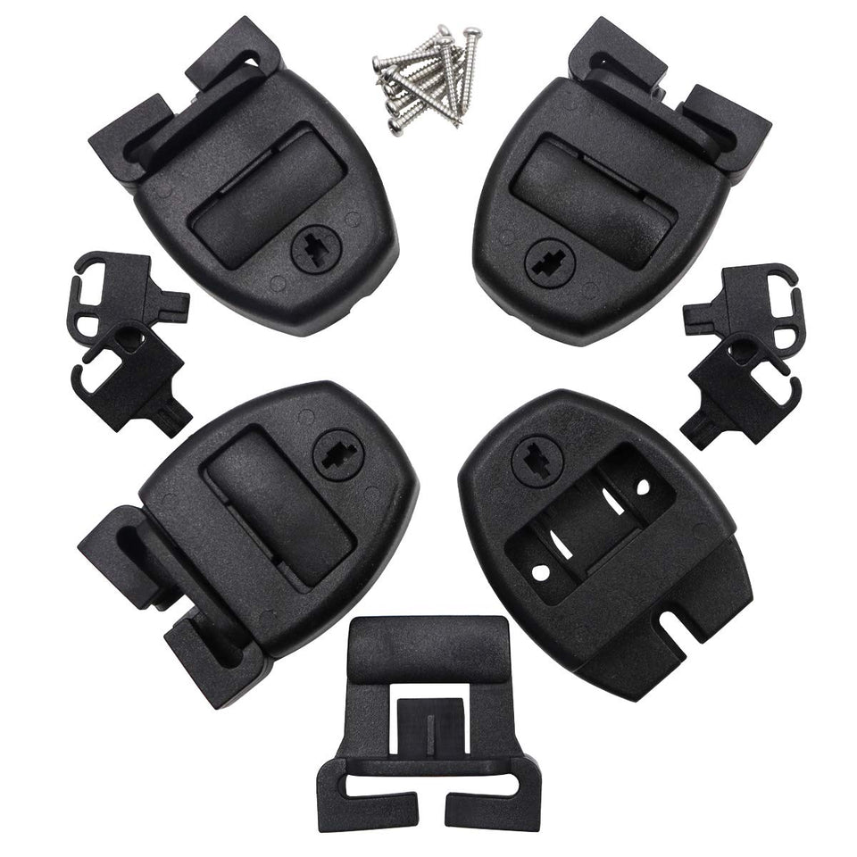 Huouo center-release hot tub lock close-up secures covers against wind.