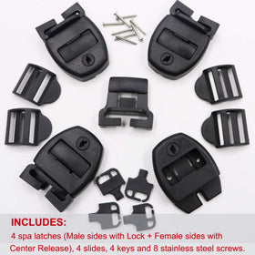Huouo spa latch with clips simplifies installation and secure tightening.