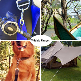 Huouo multi-purpose clip suitable for dog leashes, bags, or gate latches.