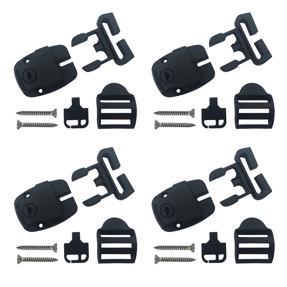 Huouo spa latch repair kit laid out clearly for quick assessment