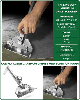 HUOYANSHE hibachi-style scraper set with replacement blades