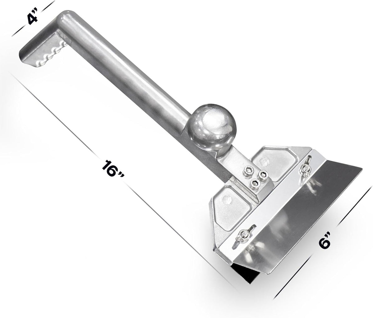 HUOYANSHE stainless steel blade cleaning action on griddle