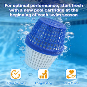 Huoyeao pool cartridge compatible with all pool types for flexibility.