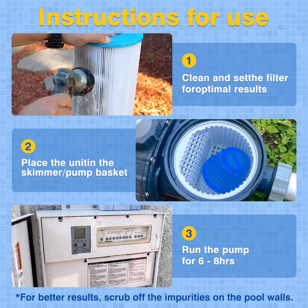 Six month use with Huoyeao pool unit for extended cycles