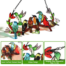 Huray Rayho double-sided stained glass suncatcher catches sunlight from both sides.