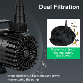 Hurmovae dual-filter design keeps pond water clear