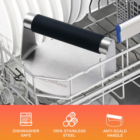 Husfunov burger press is dishwasher safe for easy cleanup.
