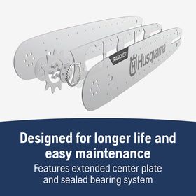 Husqvarna 050 gauge guide bar for durable cutting performance.