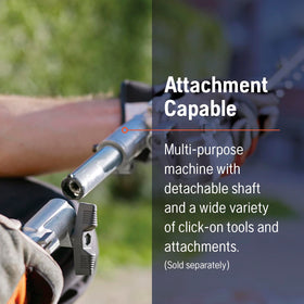 Husqvarna 122LK trimmer side view showing compact profile for maneuvering.