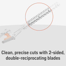 Husqvarna 122LKH hedge cutter with 180-degree rotation for flexible shaping.