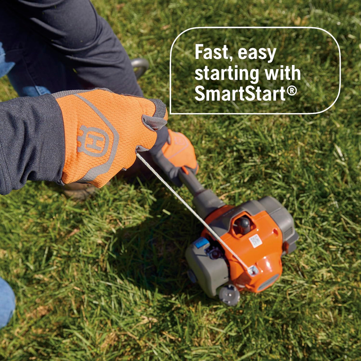 Husqvarna 122LKP Smart Start engine enables easy, quick starting