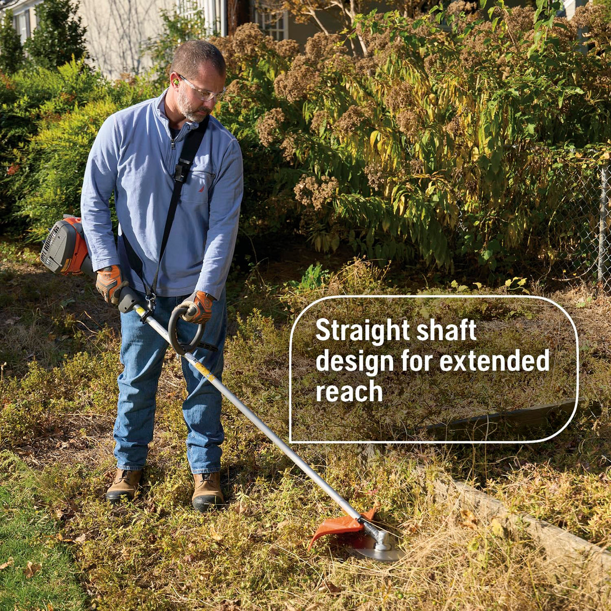 Easy start performance reduces effort during yard cleanup with 122RJ