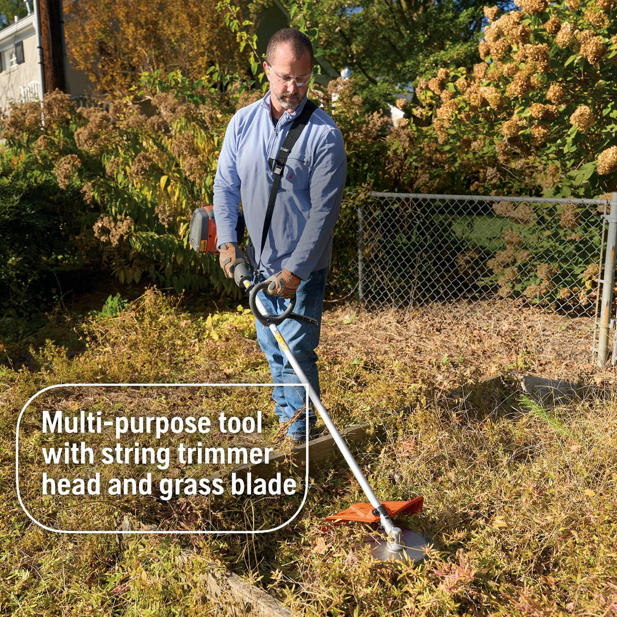 Husqvarna 122RJ smart start air purge feature enabling quick startup