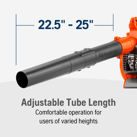 Husqvarna 125B delivers 470 CFM airflow for thorough debris clearance.