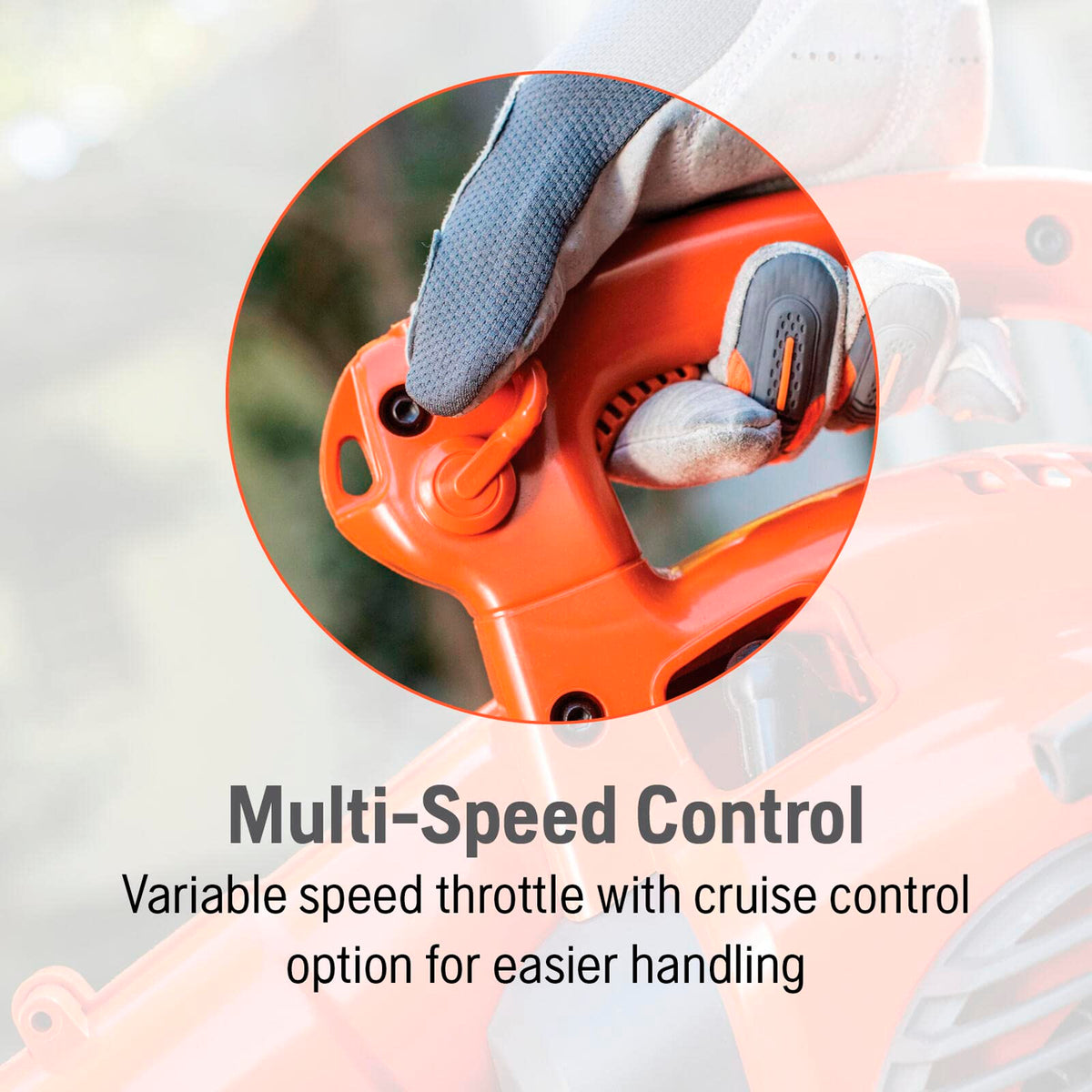 Husqvarna 125B flare nozzle included for higher air speed.