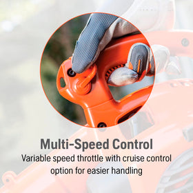 Husqvarna 125B flare nozzle included for higher air speed.