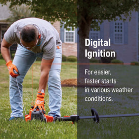 Husqvarna 130L with 18-inch cutting width for faster lawn coverage.