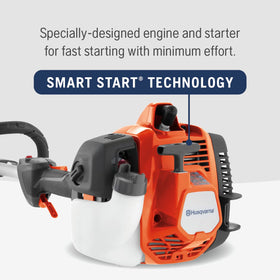 Husqvarna 130L air purge system aids reliable starting.