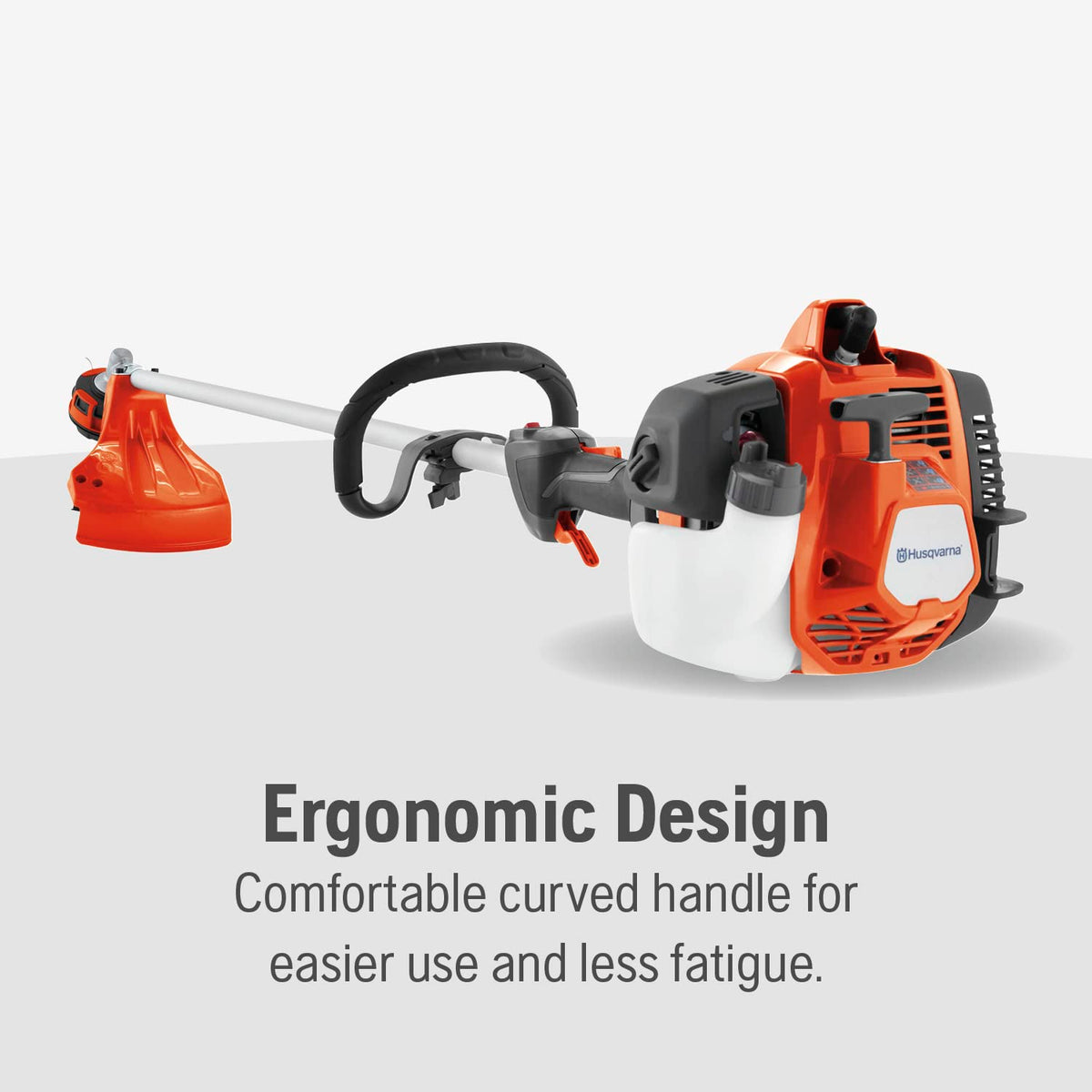 Husqvarna 130L comfortable handle supports steady outdoor trimming.