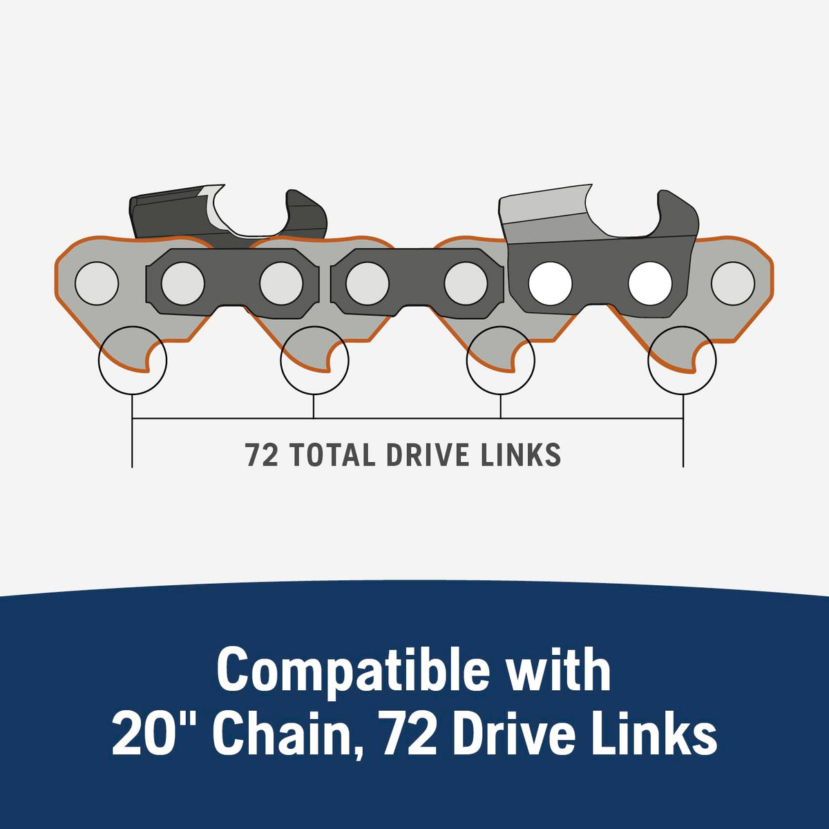 Husqvarna 3/8-inch pitch guide bar ensuring steady chain engagement.