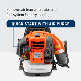 Husqvarna 360BT air purge system aiding quick starts