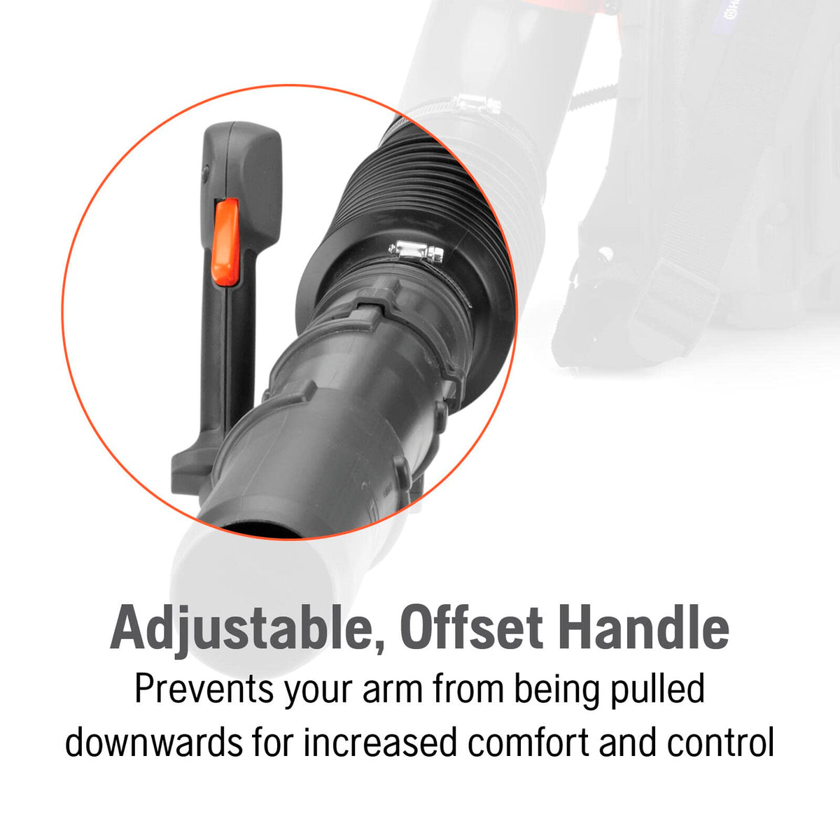Husqvarna 360BT ventilated harness reducing heat and fatigue