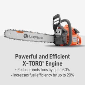 Husqvarna 440 chainsaw air injection system keeps debris from reaching the filter