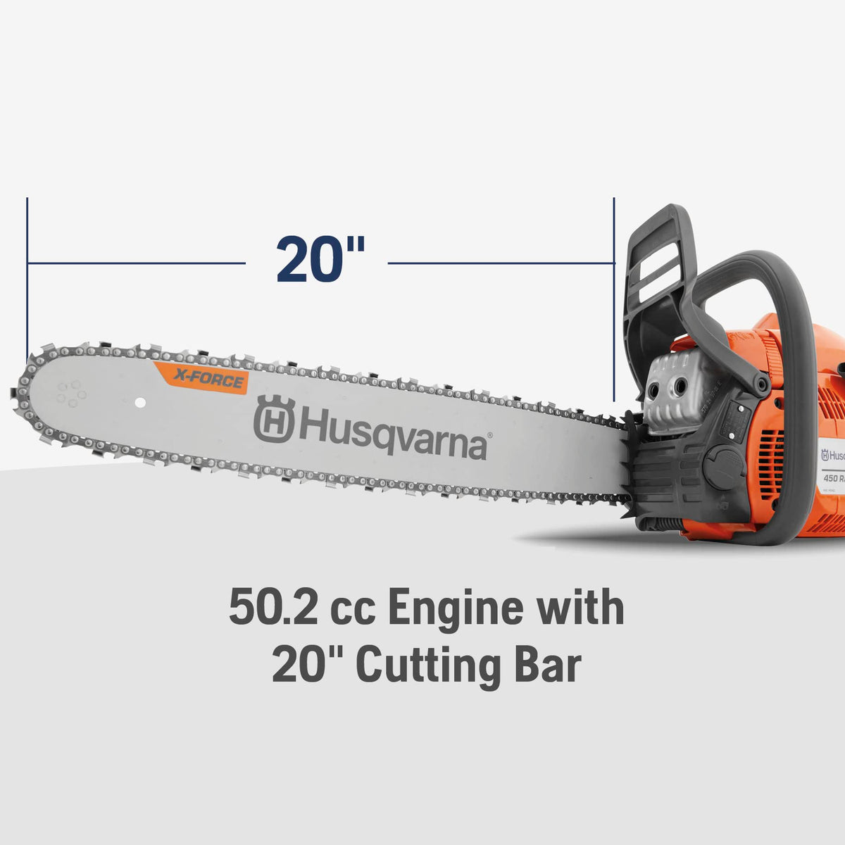 Husqvarna 450 Rancher ergonomic handle for comfortable grip
