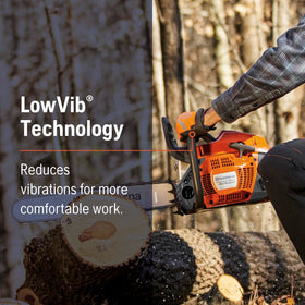 Husqvarna 455 Rancher Air Injection keeps debris from the filter, extending life.
