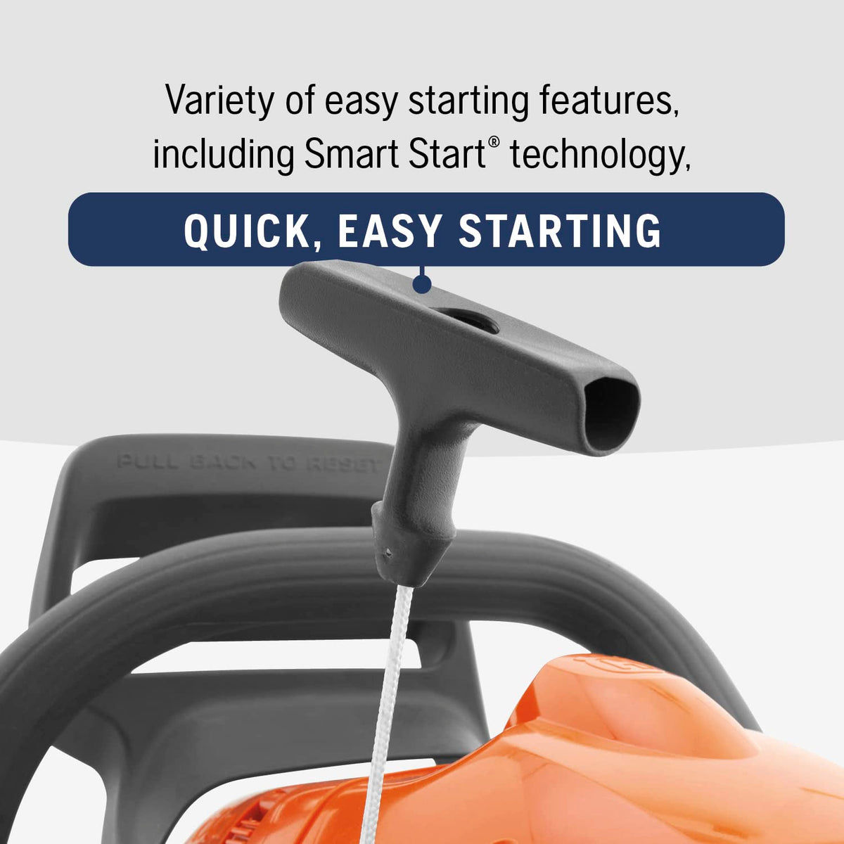Husqvarna 455 Rancher LowVib technology reduces vibration for comfortable use.