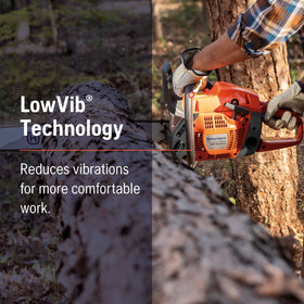 Husqvarna 460 Rancher LowVib design minimizes fatigue during use.