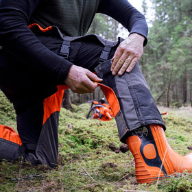 Husqvarna gear pocket and wedge pocket for convenient tools.