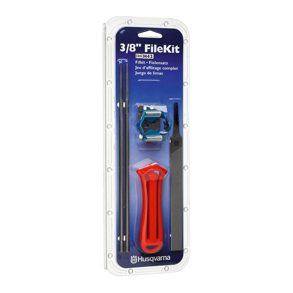 Husqvarna Chainsaw File Kit with handle improves control during sharpening