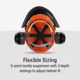 Husqvarna adjustable ear muffs provide customizable hearing protection.