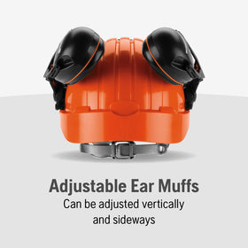 Husqvarna lightweight HDPE helmet shell for durable head protection.