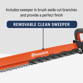 Heavy-cut capacity up to 1 inch for thick hedge branches.