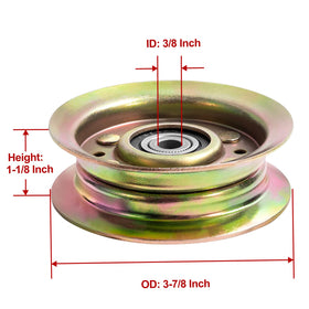 Husqvarna 532173438 idler pulley shown for improved belt tracking
