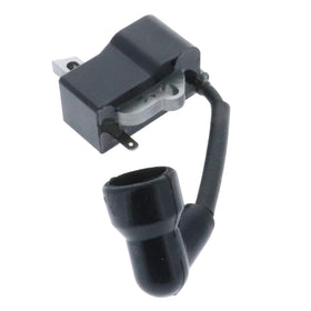 Husqvarna ignition module coil close-up, genuine replacement part for 125BVX