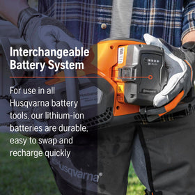 Husqvarna Power Axe 350i brushless motor delivers quiet, efficient operation.