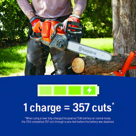 Husqvarna Power Axe 350i charger included keeps tools ready.