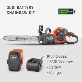 Husqvarna Power Axe 350i tool-less tension simplifies chain adjustments.