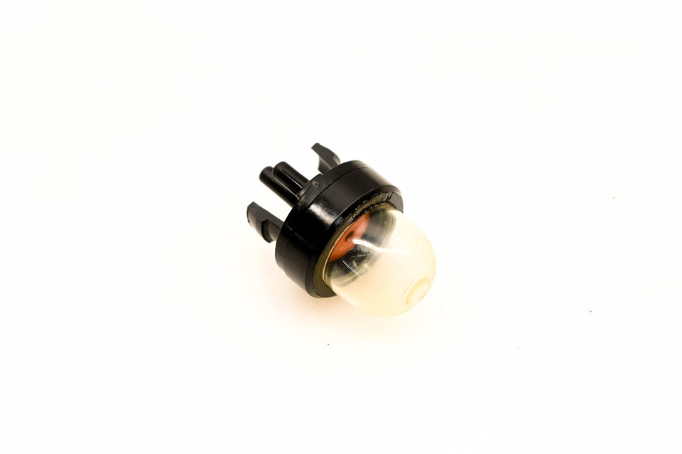 Husqvarna primer bulb closeup showing OEM air purge for reliable starts