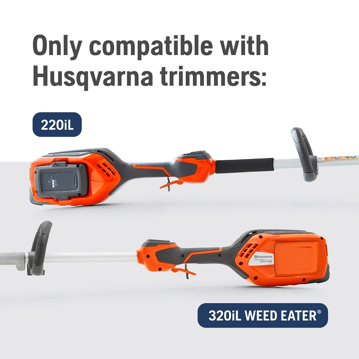 Husqvarna Rapid Replace head fits 320iL and 220iL battery trimmers for easy upgrades.