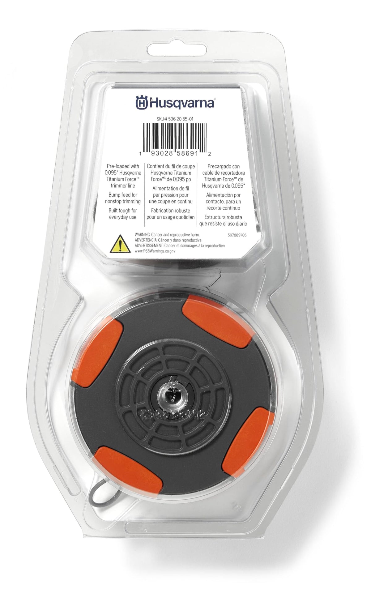 Husqvarna Rapid Replace head with adapters for universal compatibility across brands.