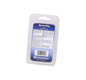 Husqvarna 531300688 spark plug packaging image showing authenticity and easy installation