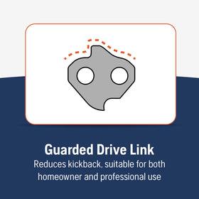 84 drive links provide stable, smooth chain performance
