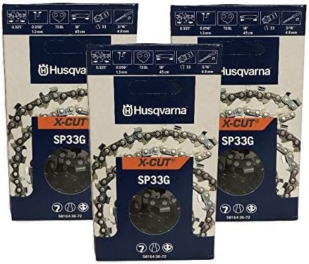 Husqvarna SP33G X-Cut pack with 72 links for durable replacement.