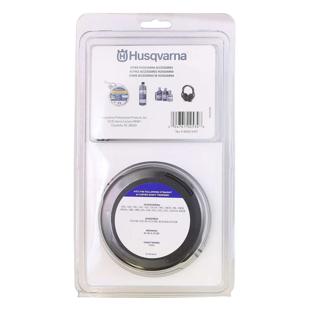 Husqvarna T25 installed on straight shaft demonstrates broad compatibility.