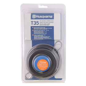 Husqvarna T35 tap-advance head universal, enables quick reloads and wide compatibility.